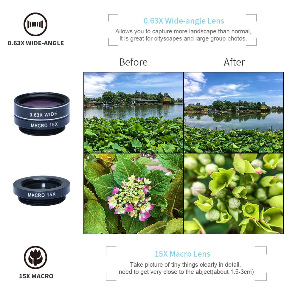 APEXEL 7 in 1 Phone Lens Kit Fisheye lens super Wide Angle macro Lens CPL Filter Kaleidoscope and telescope Lens for smartphone 3 APEXEL 7 in 1 Phone Lens Kit Fisheye lens super Wide Angle macro Lens CPL Filter Kaleidoscope and telescope Lens for smartphone - Image 3