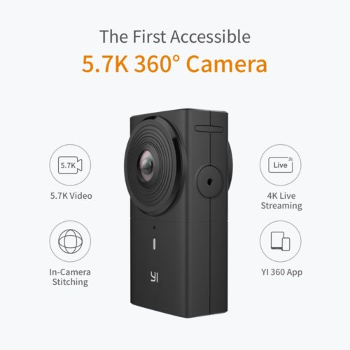 YI 360 VR Camera Dual-Lens 5.7K HI Resolution Panoramic Camera with Electronic Image Stabilisation, 4K in-Camera Stitching 2