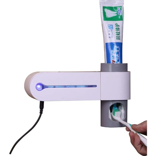 Antibacterial UV Light Ultraviolet Toothbrush Automatic Toothpaste Dispenser Steriliser Toothbrush Holder Cleaner 2