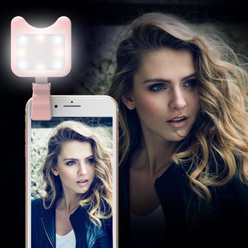 APEXEL LED Selfie Light Fill-in light +0.36X Wide Angle Lens + 15X Macro Lens Kit 2