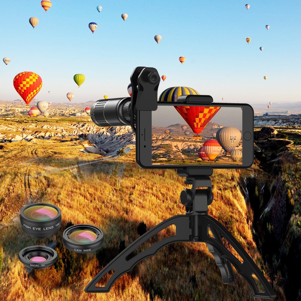 APEXEL Phone Camera Lens Kit universal Metal 16x Telescope telephoto lens+selfie tripod+ 3 in 1 lens for Samsung iPhone and Android 5 APEXEL Phone Camera Lens Kit universal Metal 16x Telescope telephoto lens+selfie tripod+ 3 in 1 lens for Samsung iPhone and Android - Image 5