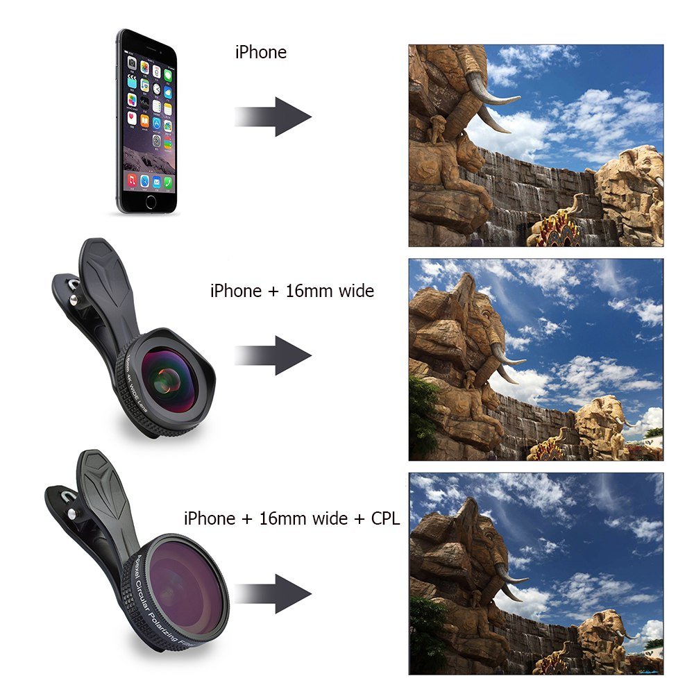APEXEL PRO 16mm 4K wide angle circular polarizing CPL Filter wide lens mobile phone Camera Lens kit 5 APEXEL PRO 16mm 4K wide angle circular polarizing CPL Filter wide lens mobile phone Camera Lens kit - Image 5
