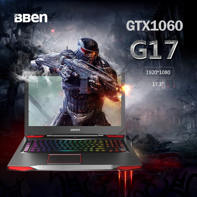 G17 Gaming laptop NVIDIA GTX1060 GDDR5 17.3" pro Windows10 intel 7th gen. i7-7700HQ DDR4 8GB/16GB/32GB RAM M.2 SSD 2 G17 Gaming laptop NVIDIA GTX1060 GDDR5 17.3" pro Windows10 intel 7th gen. i7-7700HQ DDR4 8GB/16GB/32GB RAM M.2 SSD - Image 2