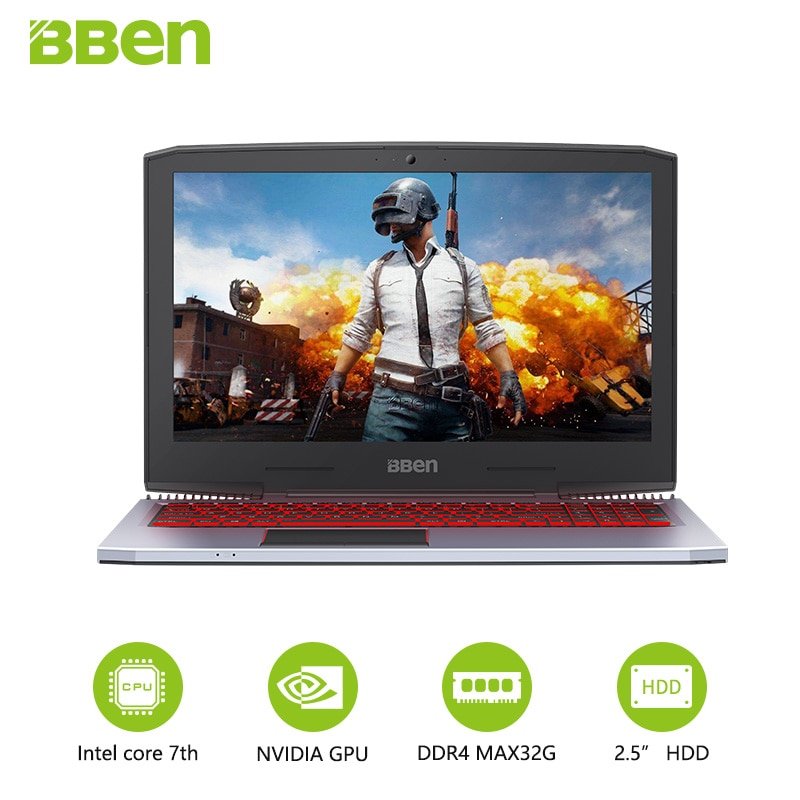 BBEN G16 Gaming Laptops Intel Core i7 7700HQ Nvidia GTX1060 PC Tablets 15.6" 1920X1080 IPS FHD quad cores backlit Windows10 2