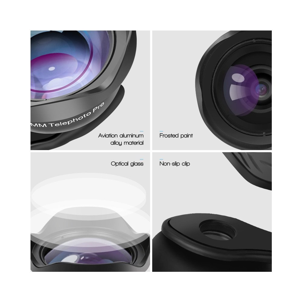 APEXEL 65mm Portrait Lens 3X HD Telephoto Lens Professional Mobile Phone Camera Lens for iPhone, Samsung Android Smartphone 2 APEXEL 65mm Portrait Lens 3X HD Telephoto Lens Professional Mobile Phone Camera Lens for iPhone, Samsung Android Smartphone - Image 2