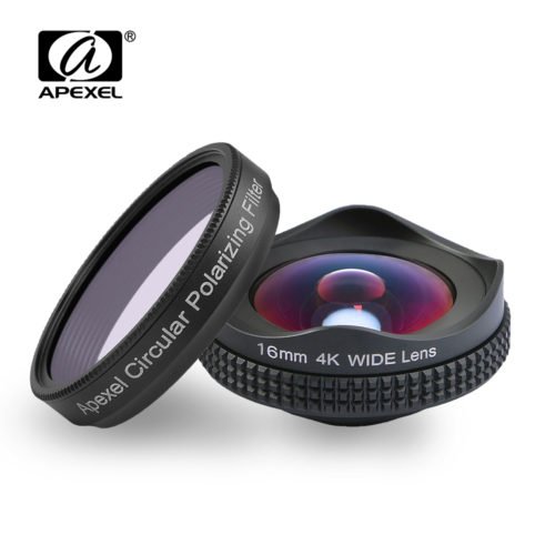 APEXELProfessional 4K Wide lens circular polarizing Filter 16mm HD super wide angle lens 1