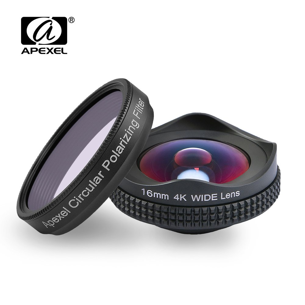 APEXELProfessional 4K Wide lens circular polarizing Filter 16mm HD super wide angle lens 2