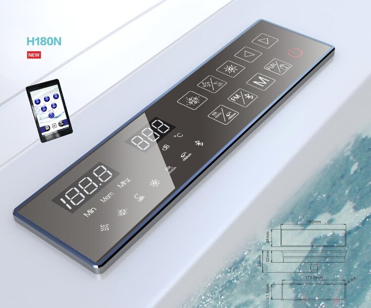 Smart Bathroom WIFI Bluetooth Functions Thermostat Digital Massage Bathtub Controller 2