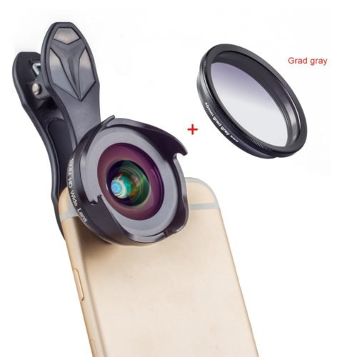 APEXEL phone camera lens kit HD professional wide angle/macro lens with grad filter CPL ND filter for android ios smartphone 12