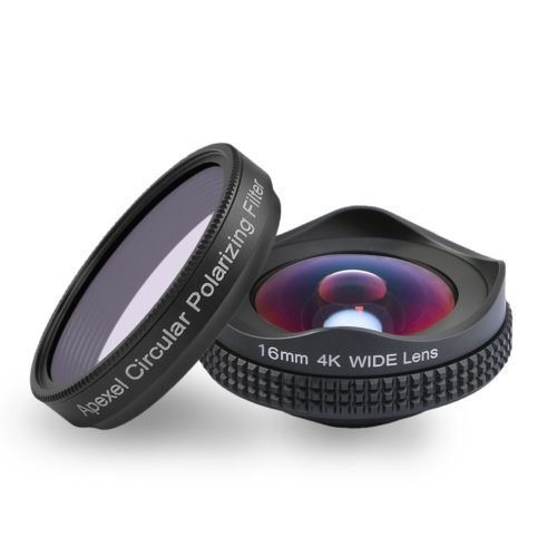APEXEL 4K HD wide angle lens circular polarising Filter mobile phone Camera Lenses kit 2