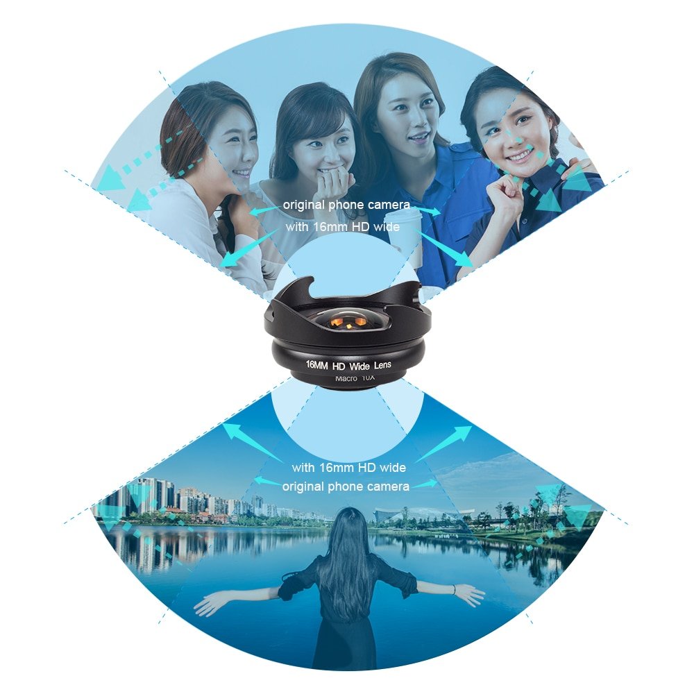 APEXEL phone camera lens kit HD professional wide angle/macro lens with grad filter CPL ND filter for android ios smartphone 2 APEXEL phone camera lens kit HD professional wide angle/macro lens with grad filter CPL ND filter for android ios smartphone - Image 2