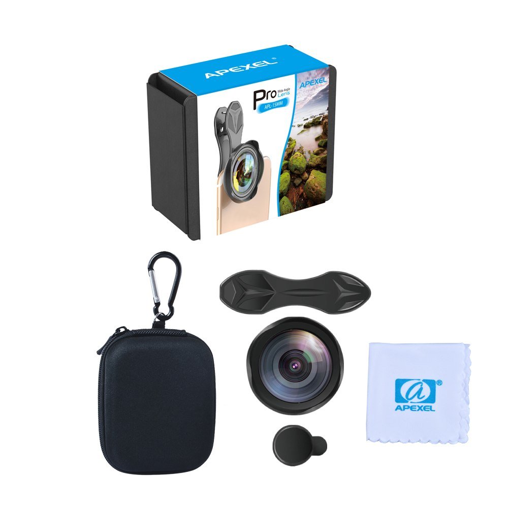 APEXEL Professional Optic Phone camera lends kit 15mm 4K Wide angle lens no distortion 6 APEXEL Professional Optic Phone camera lends kit 15mm 4K Wide angle lens no distortion - Image 6