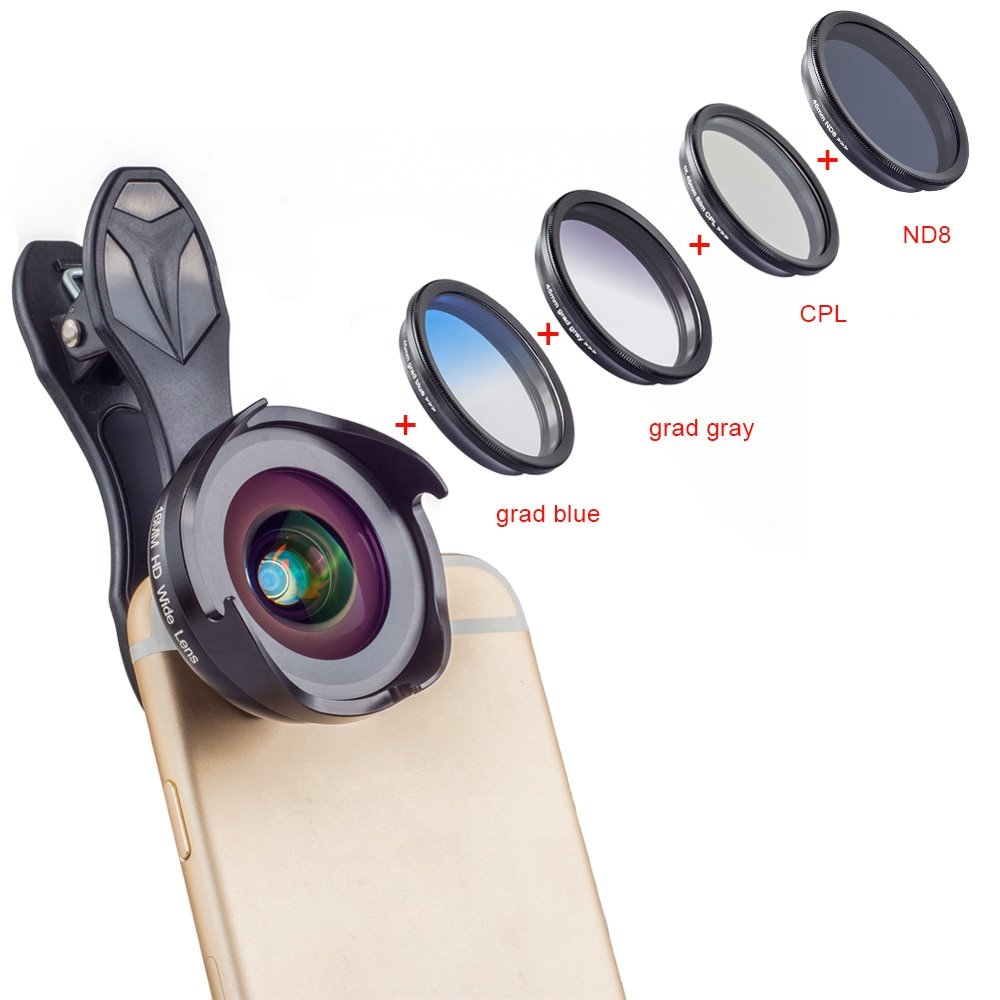 APEXEL phone camera lens kit HD professional wide angle/macro lens with grad filter CPL ND filter for android ios smartphone 10 APEXEL phone camera lens kit HD professional wide angle/macro lens with grad filter CPL ND filter for android ios smartphone - Image 10