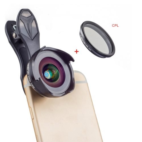 APEXEL phone camera lens kit HD professional wide angle/macro lens with grad filter CPL ND filter for android ios smartphone 8