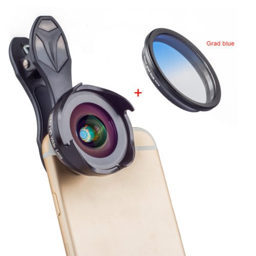APEXEL phone camera lens kit HD professional wide angle/macro lens with grad filter CPL ND filter for android ios smartphone 9