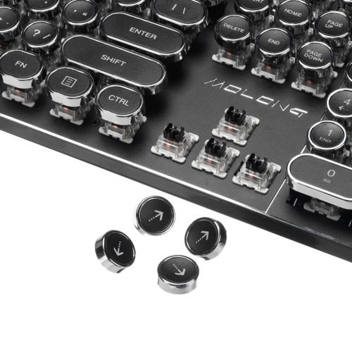 104Key RGB Mechanical Gaming Keyboard Retro Backlit Black shaft Gaming Keyboard 4
