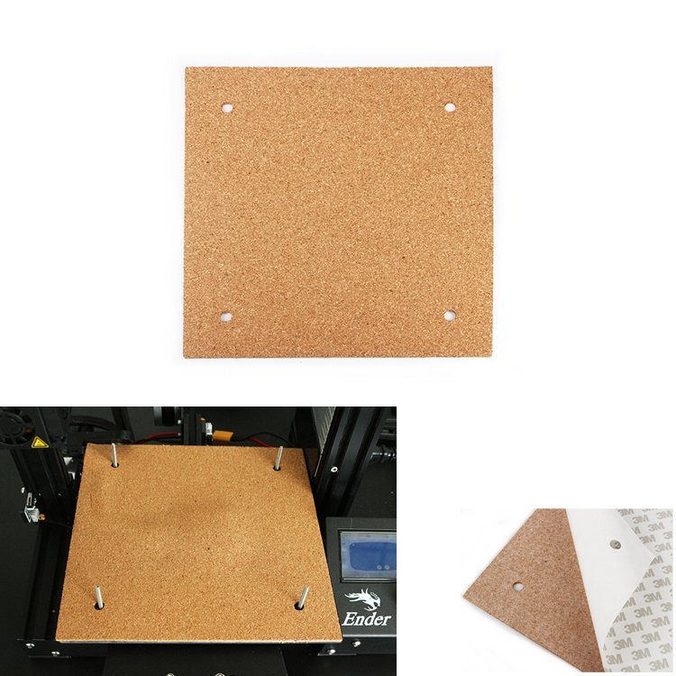 235*235*3mm Heated Bed Hotbed Thermal Heating Pad Insulation Cotton With Cork Glue For Ender-3 3D Printer Reprap Ultimaker Makerbot 1