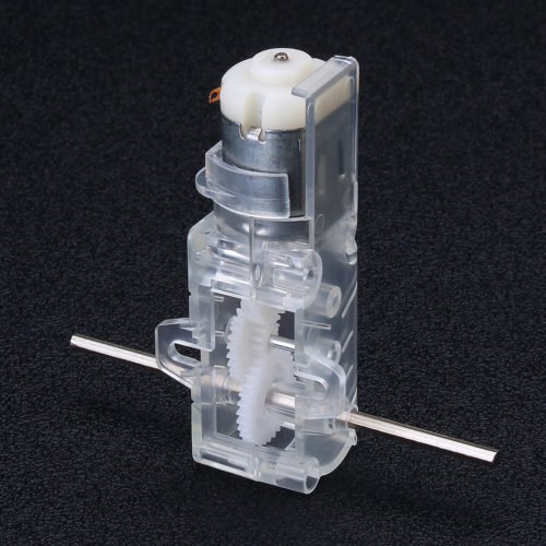 1:28 Transparent/Blue/Orange Hexagonal Axis 130 Motor Gearbox for DIY Chassis Car Model 3