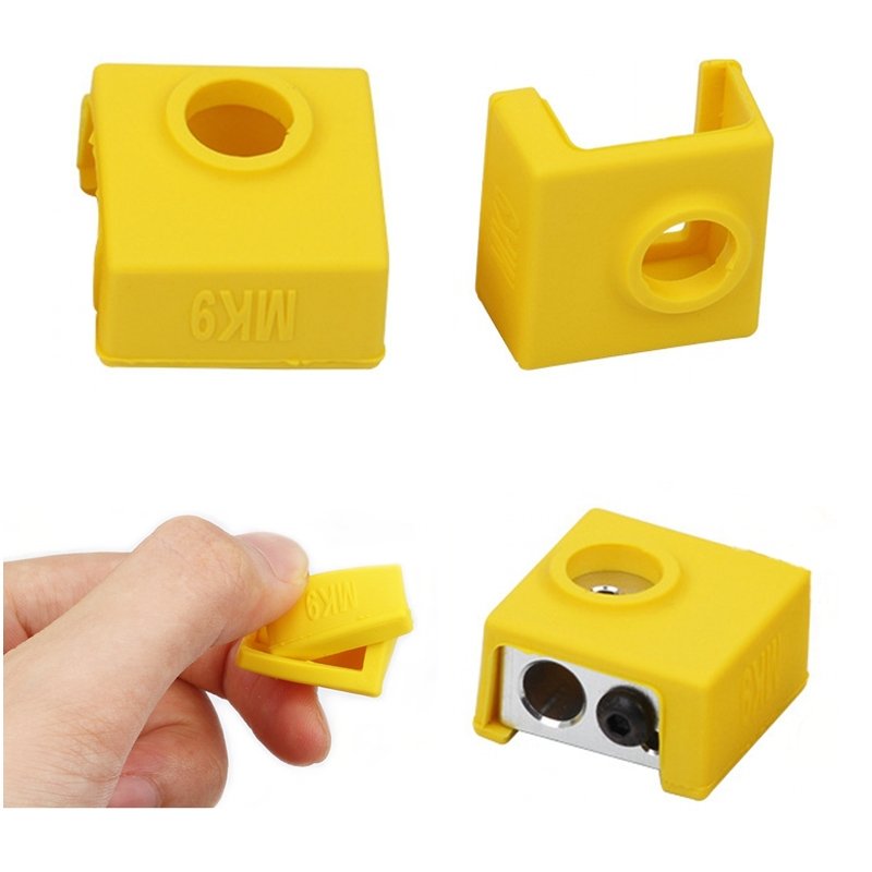 MK9 Silicone Protective Case for Heating Aluminum Block 3D Printer Part Hotend 1