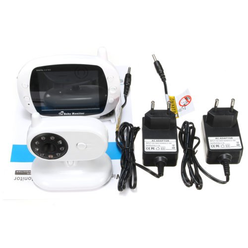 2.4G Wireless Digital 3.5 inch LCD Baby Monitor Camera Audio Talk Video Night Vision 12