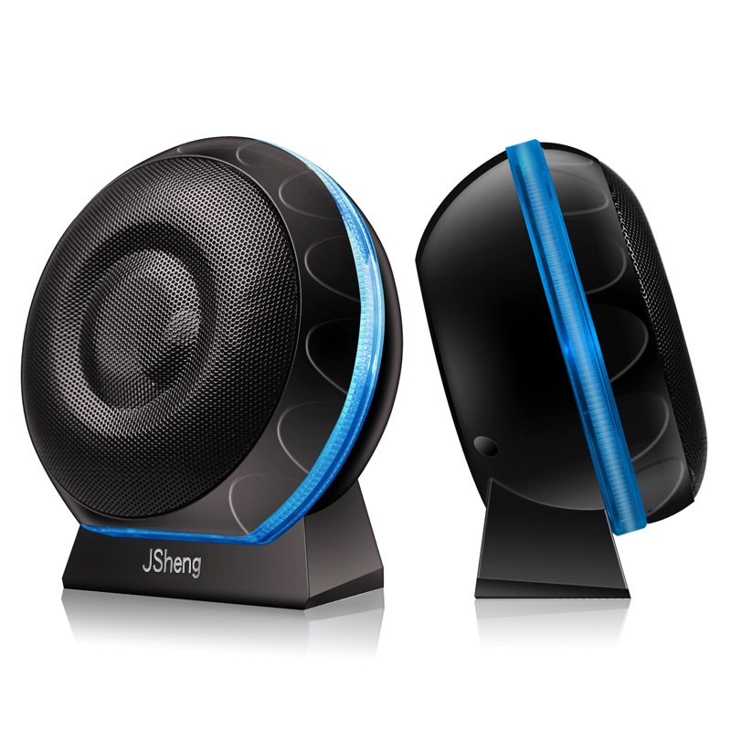 3.5mm+USB Dual HiFi Stereo Bass Desktop Speaker Mini Backlit Sound Box 1 3.5mm+USB Dual HiFi Stereo Bass Desktop Speaker Mini Backlit Sound Box
