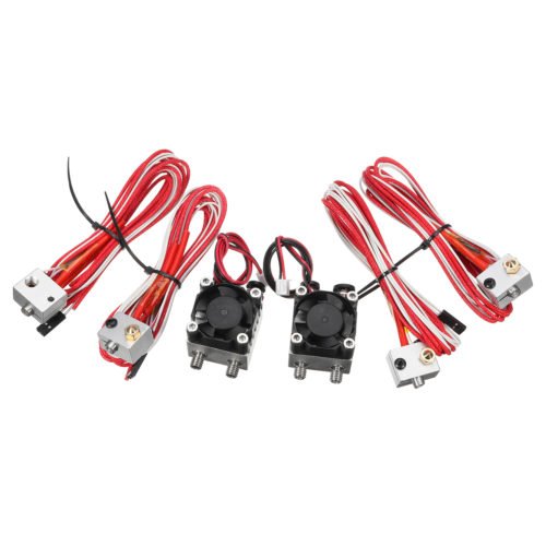1.75mm/3.0mm Fialment 0.4mm Nozzle Upgraded Dual Head Extruder Kit for 3D Printer 6