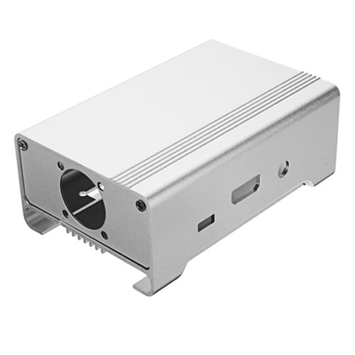 Silver Aluminum Alloy Protective Case With Cooling Fan For Raspberry Pi 3/2/B+ 2