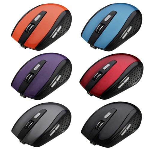 800-1200-1600DPI Wireless Rechargeable 6 Buttons Optical Gaming Mouse 2
