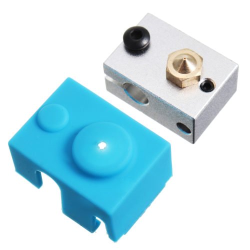 V6 PT100 Aluminum Block Silicone Case Kit with 2m Thermistor Wire for 3D Printer 5