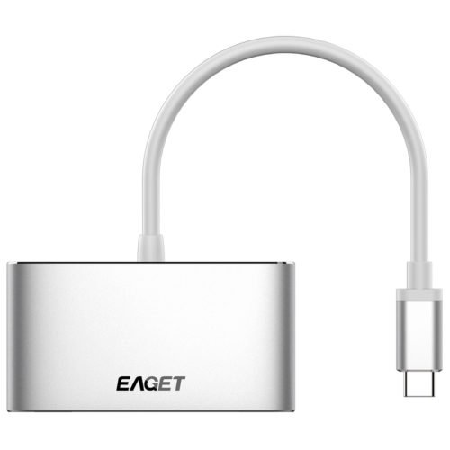 EAGET CH12 Multi-function Type-C to USB 3.0 VGA and Type-C Charging Hub USB Docking Station 4