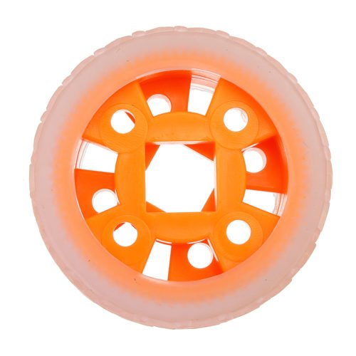 47*12mm/47*21mm 64T Transparent Tire Orange Rubber Wheel for DIY Smart Chassis Car Accessories 7