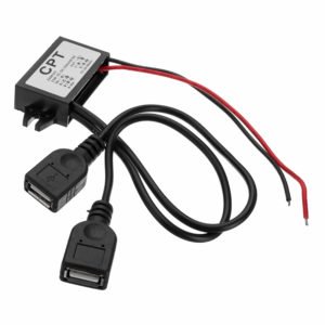 6-40V To 5V/3A DC Male Double USB Power Converter For Raspberry Pi/Mobile Phone/Navigator/Driving Recorder