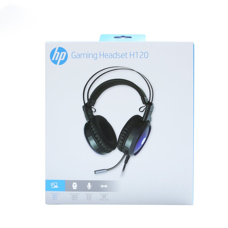 HP® H120 3.5mm + USB Wired Stereo Noise Cancelling Gaming Headphone Headset with Microphone 5 HP® H120 3.5mm + USB Wired Stereo Noise Cancelling Gaming Headphone Headset with Microphone - Image 5