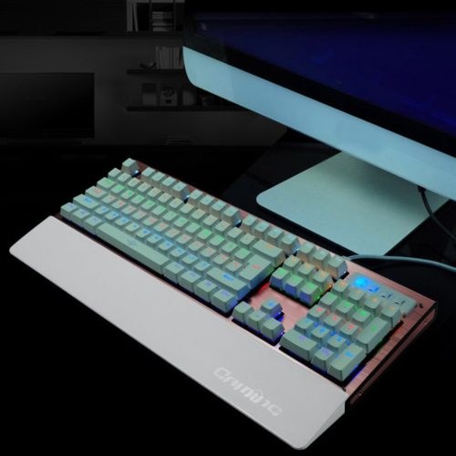 104 Keys Blue Switch USB Wired Backlit Mechanical Computer Gaming Keyboard 5