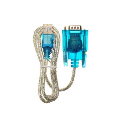 5Pcs Translucent USB To RS232 Serial 9 Pin Converter Cable Adapter 3