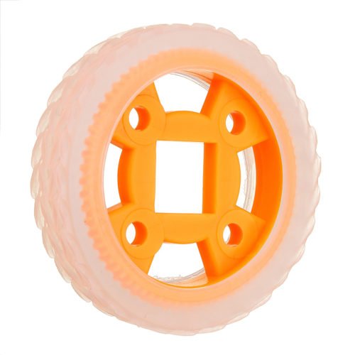 47*12mm/47*21mm 64T Transparent Tire Orange Rubber Wheel for DIY Smart Chassis Car Accessories 9