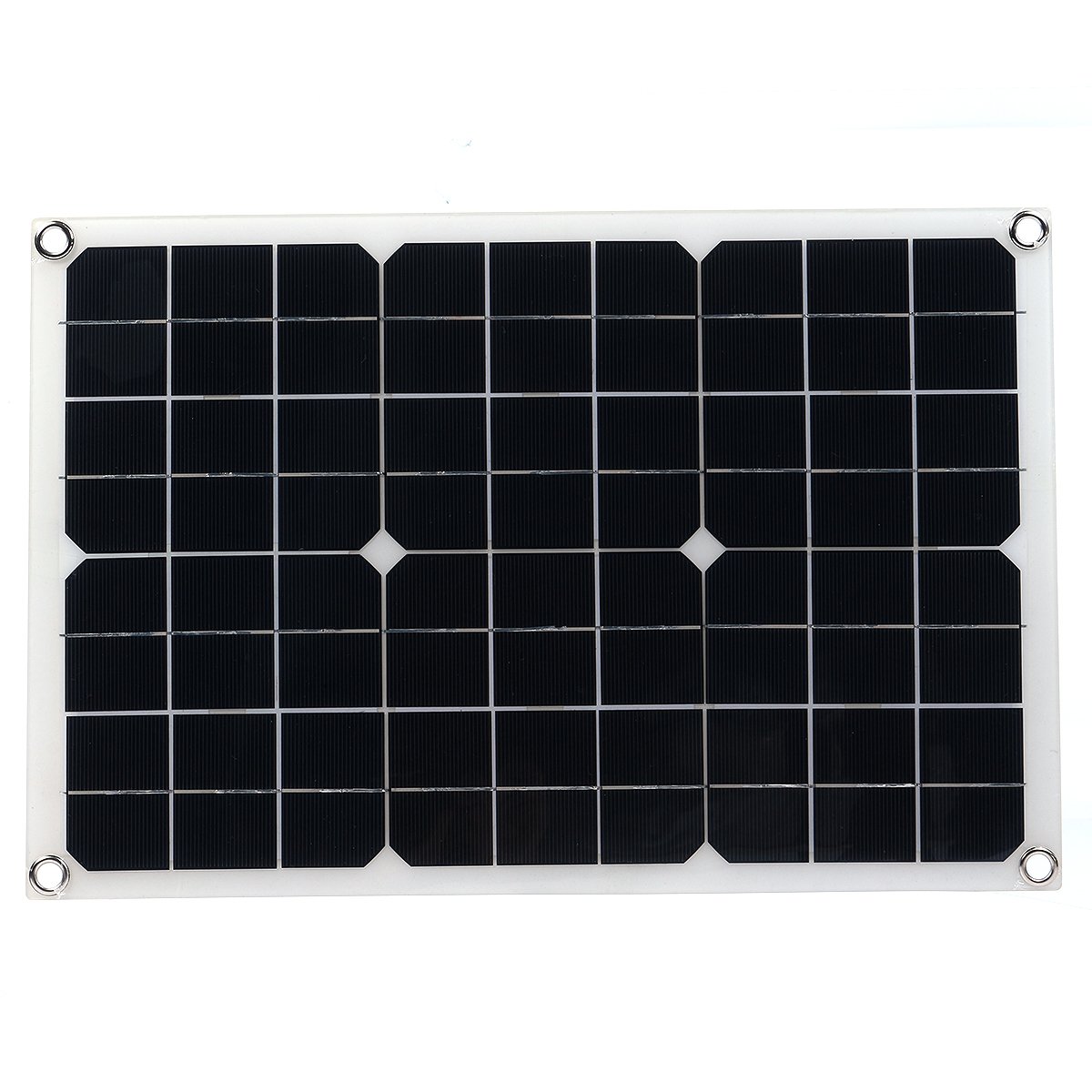 20W 18/5V 42*28cm DC Monocrystalline Solar Panel with DC5521 Battery Clip 2 20W 18/5V 42*28cm DC Monocrystalline Solar Panel with DC5521 Battery Clip - Image 2