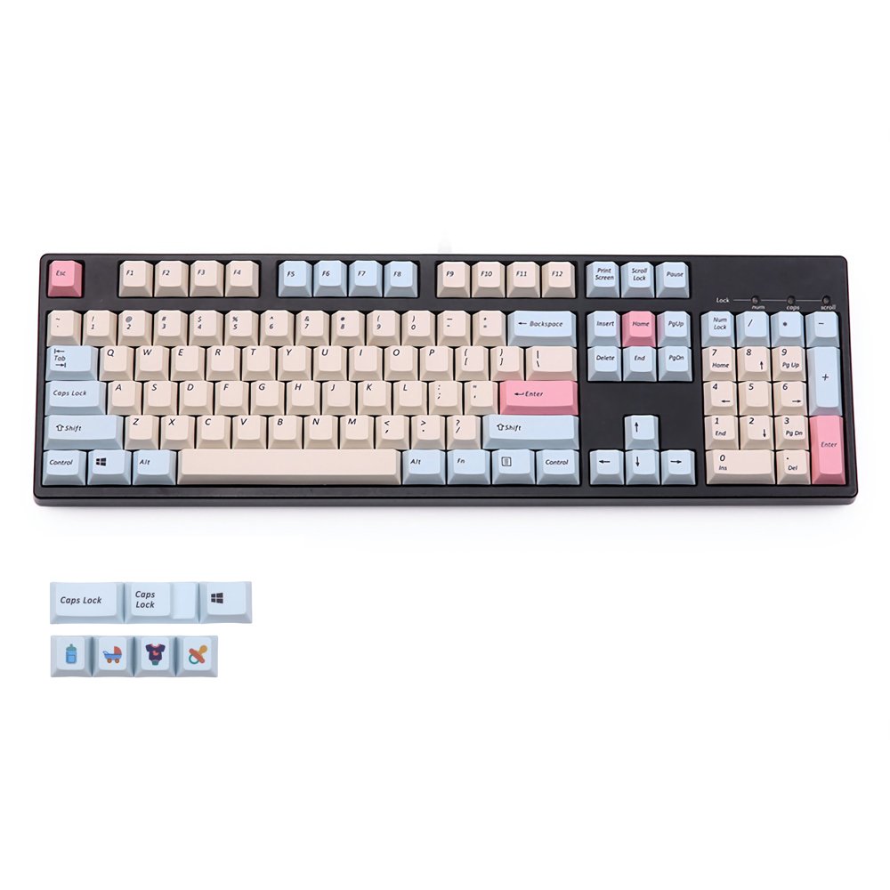 108 Key Dye-sub PBT Keycaps Keycap Set with 3 Supplementary Keycap for Mechanical Keyboard 1 108 Key Dye-sub PBT Keycaps Keycap Set with 3 Supplementary Keycap for Mechanical Keyboard