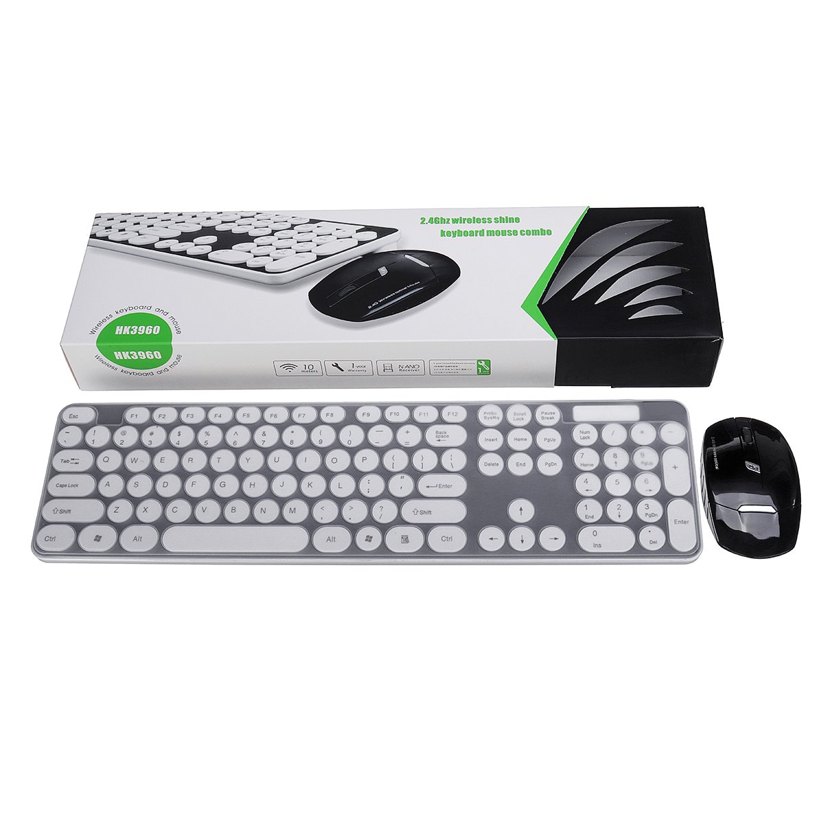 Ultra Thin Mute 2.4GHz Wireless 101 Keys Keyboard and 1600DPI Mouse Combo Set for Desktop Laptop 12 Ultra Thin Mute 2.4GHz Wireless 101 Keys Keyboard and 1600DPI Mouse Combo Set for Desktop Laptop - Image 12