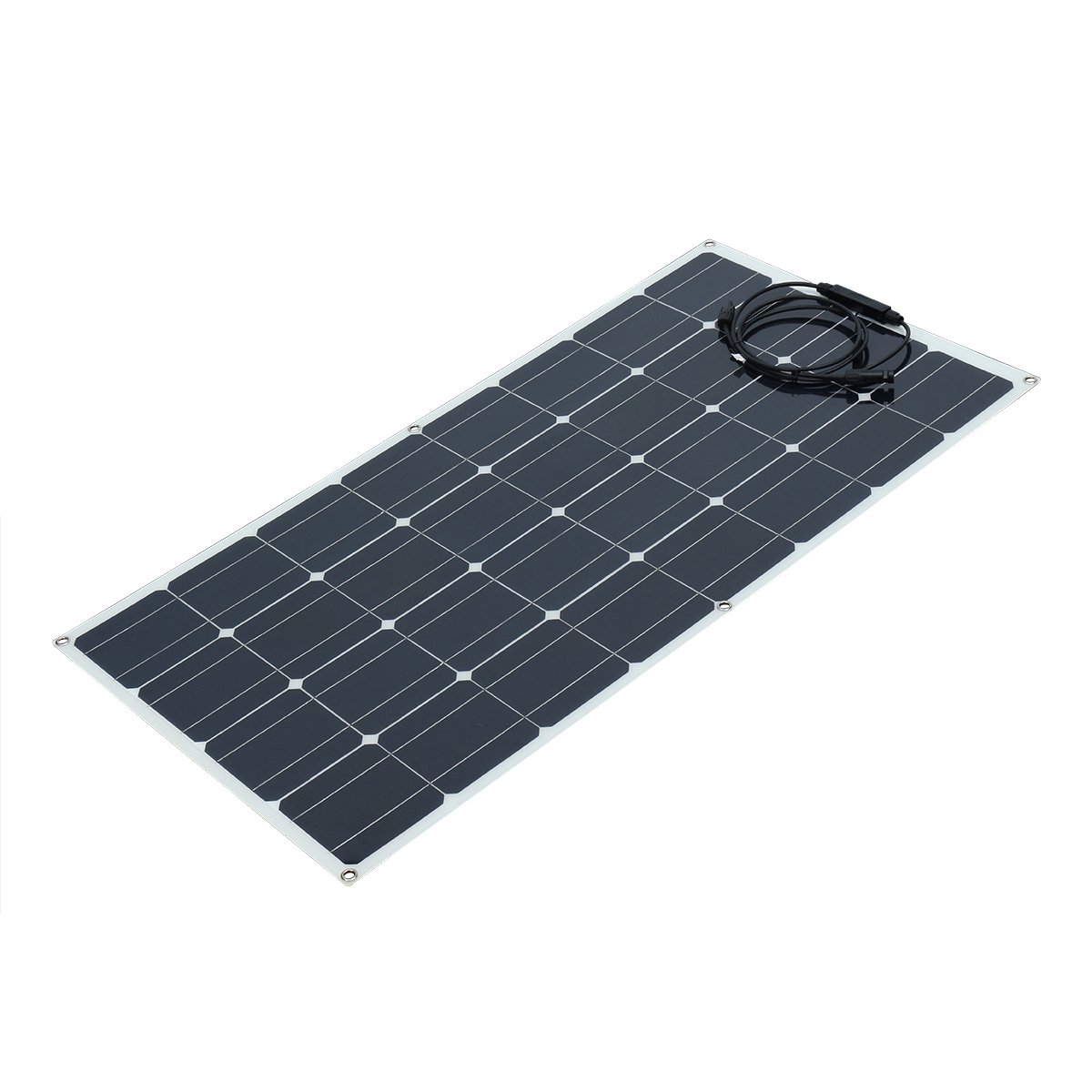 Flexible Solar Panel | Front Junction Box | Sunpower Monocrystalline | Crocodile Clip 1 Flexible Solar Panel