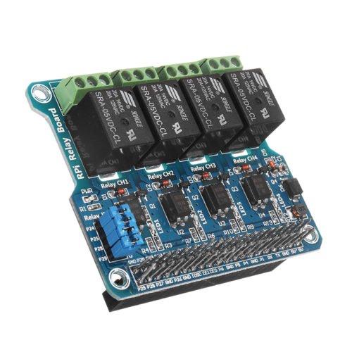 4 Channel 5A 250V AC/30V DC Compatible 40Pin Relay Board For Raspberry Pi A+/B+/2B/3B 2