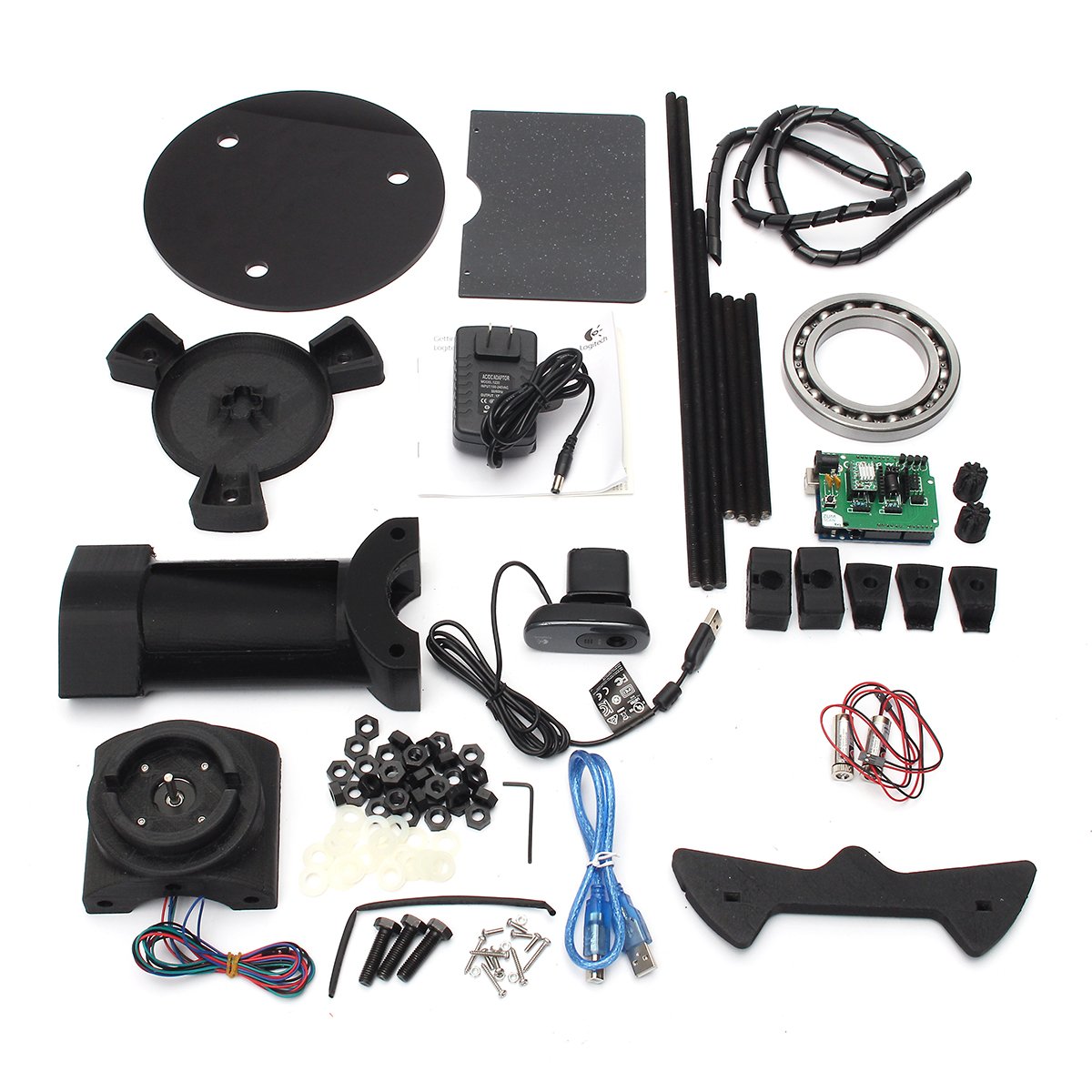 Black DIY 3D Laser Scanner Adapter Plate For Ciclop 3D Printer 2 Black DIY 3D Laser Scanner Adapter Plate For Ciclop 3D Printer - Image 2