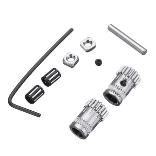 1Set DIY Prusa i3 MK2/MK3 Dual Gears Steel Pulley Kit For 3D Printer Gears Extrusion Wheel Part 3