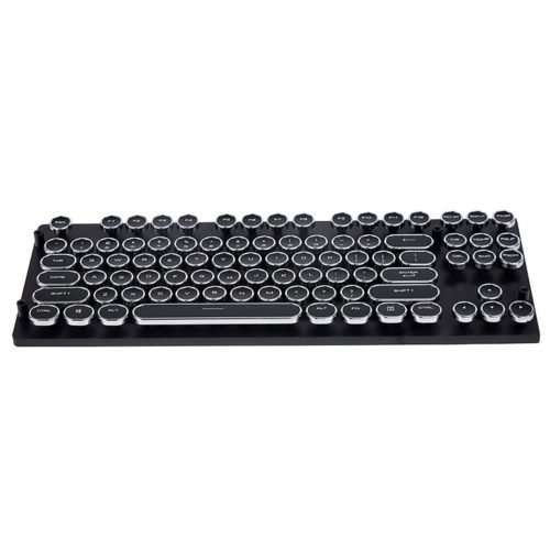 87 Key 104 Key Steampunk ABS Round Plated Retro Circular Keycap for Mechanical Keyboard 2