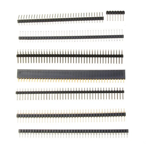 40Pcs 8 Kinds 2.54mm Breakaway PCB Board 40 Pin Male And Female Pin Header Connectors Kit For Arduino Prototype Shield 12