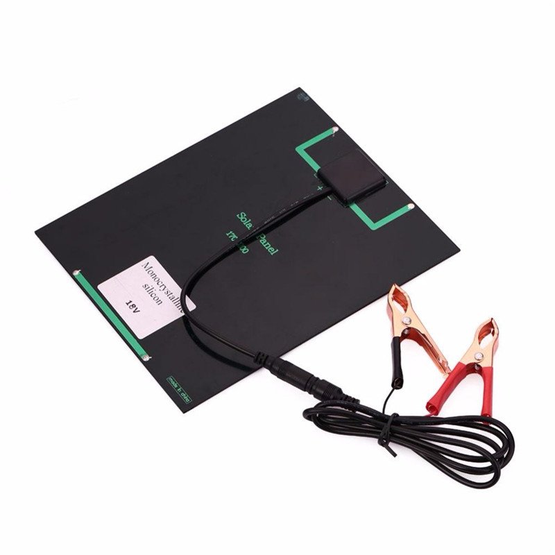 6W 18V Portable Monocrystalline Silicon Epoxy Solar Panel With 5521DC Battery Clip 4 6W 18V Portable Monocrystalline Silicon Epoxy Solar Panel With 5521DC Battery Clip - Image 4