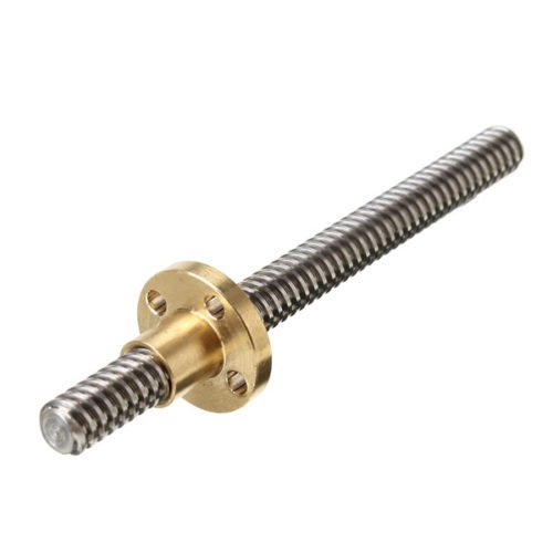 3D Printer T8 1/2/4/8/12/14mm 300mm Lead Screw 8mm Thread With Copper Nut For Stepper Motor 11
