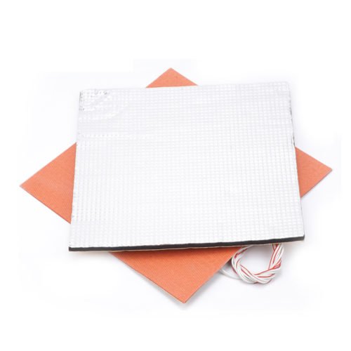 220V 750W 300*300mm Silicone Heated Bed Heating Pad + Foil Self-adhesive Heat Insulation Cotton DIY Part for 3D Printer Hot Bed 6
