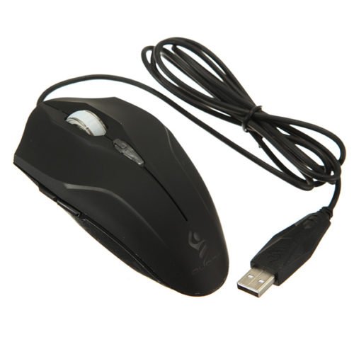 Laptop PC 6 Buttons 2400 DPI Adjustable USB Wired Optical Gaming Mouse 3