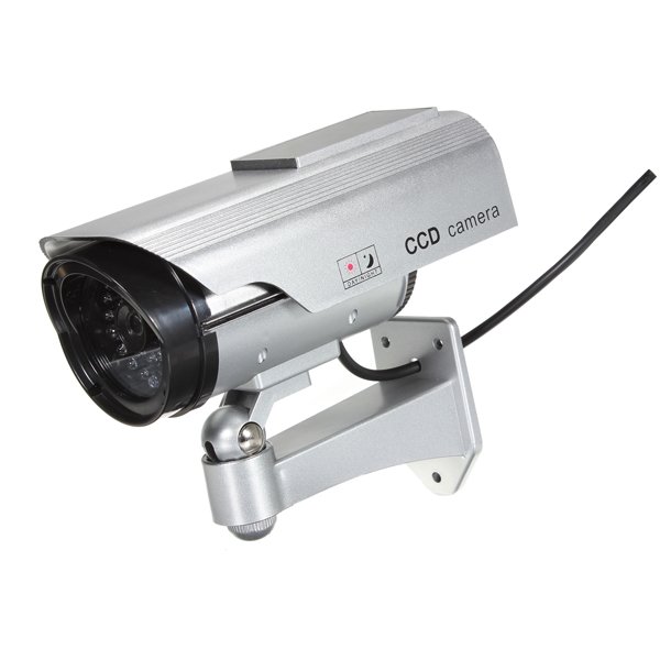 Solar Power Fake CCTV Security Surveillance Outdoor Flash LED Camera 1